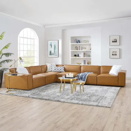 Restore 6-Piece Vegan Leather Sectional Sofa